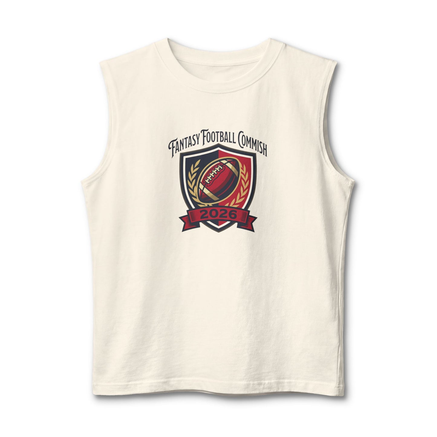 2026 Fantasy Football Commissioner Muscle Tank Because carrying the league is a full-body workout.