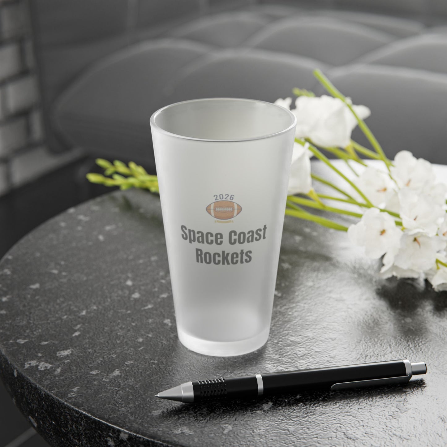 Personalized Fantasy Team Frosted Pint Glass  (Because Future Champions Need Something To Drink Out Of)