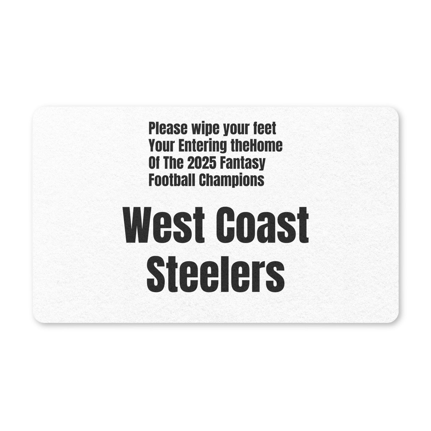 Defending Champion Welcome Mat